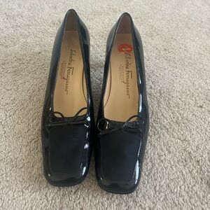 Salvatore Ferragamo Glossy Black Heels